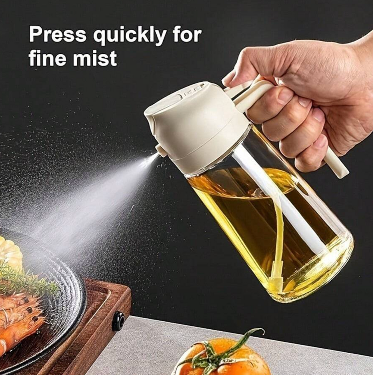 2-in-1 Oil Sprayer & Dispenser Bottle