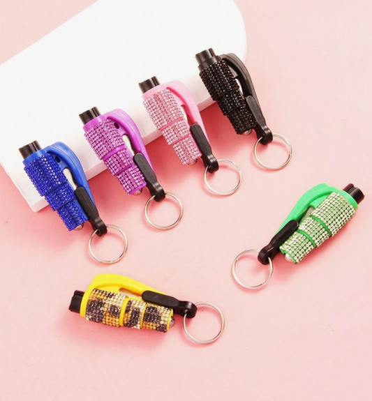 2-in-1 Emergency Car Escape Keychain – Seatbelt Cutter & Window Breaker Tool