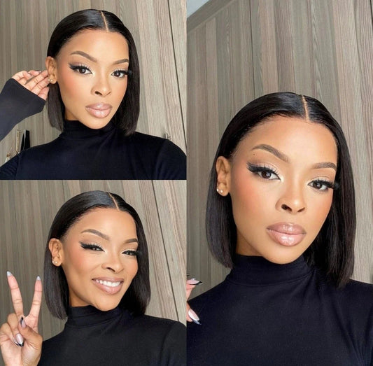 8-Inch Brazilian Human Hair Bob Wig