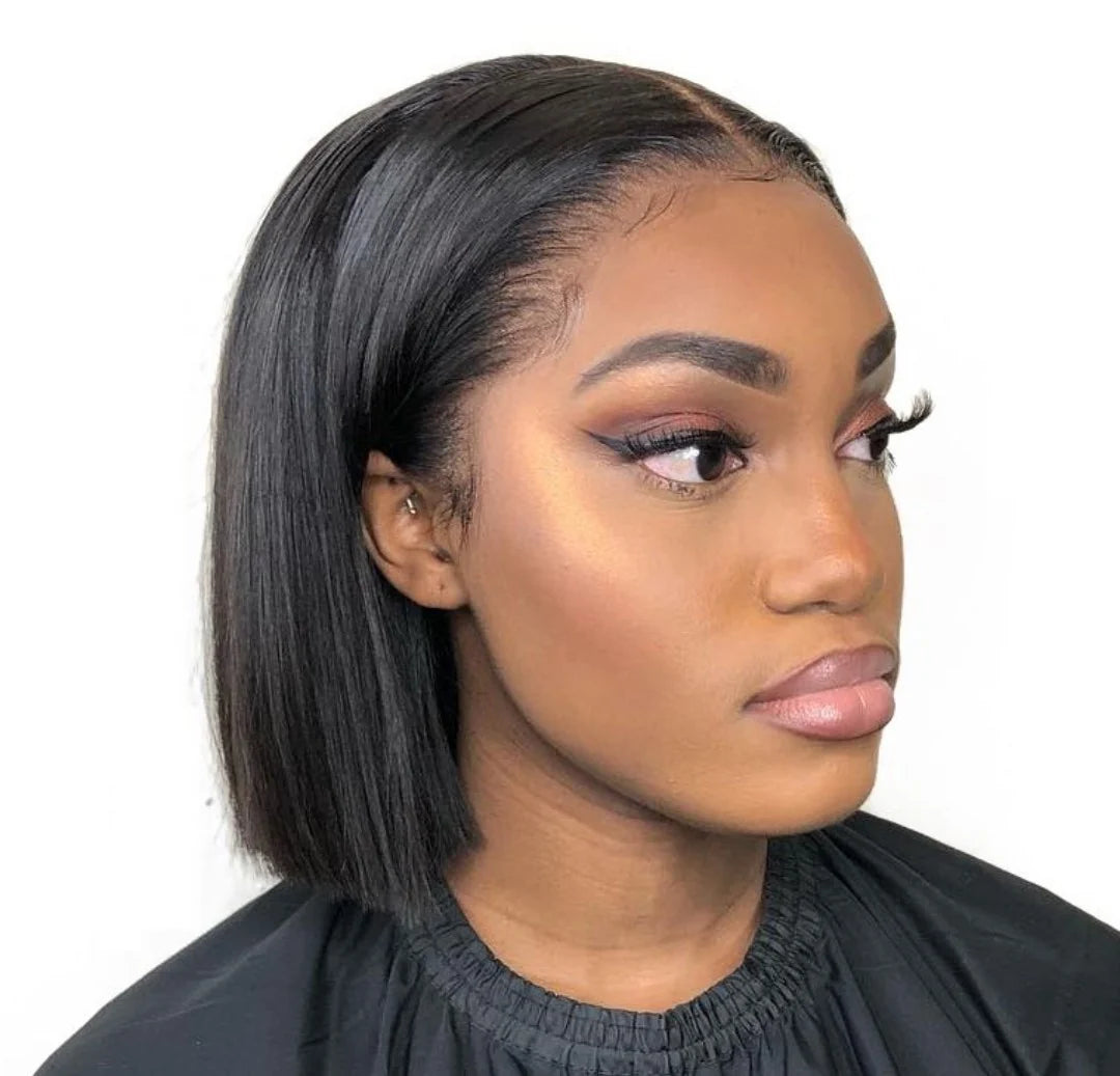 8-Inch Brazilian Human Hair Bob Wig