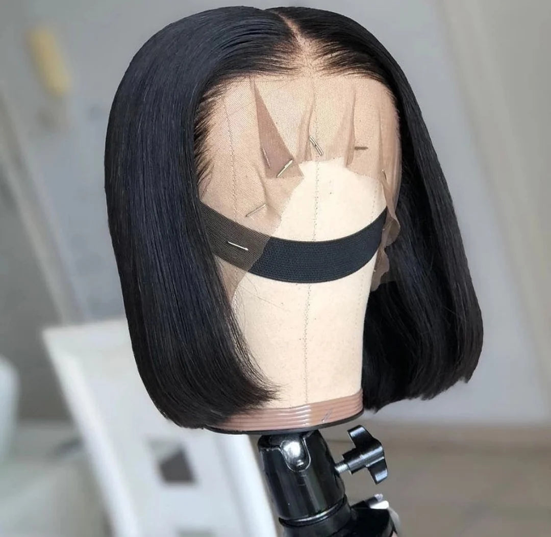 8-Inch Brazilian Human Hair Bob Wig